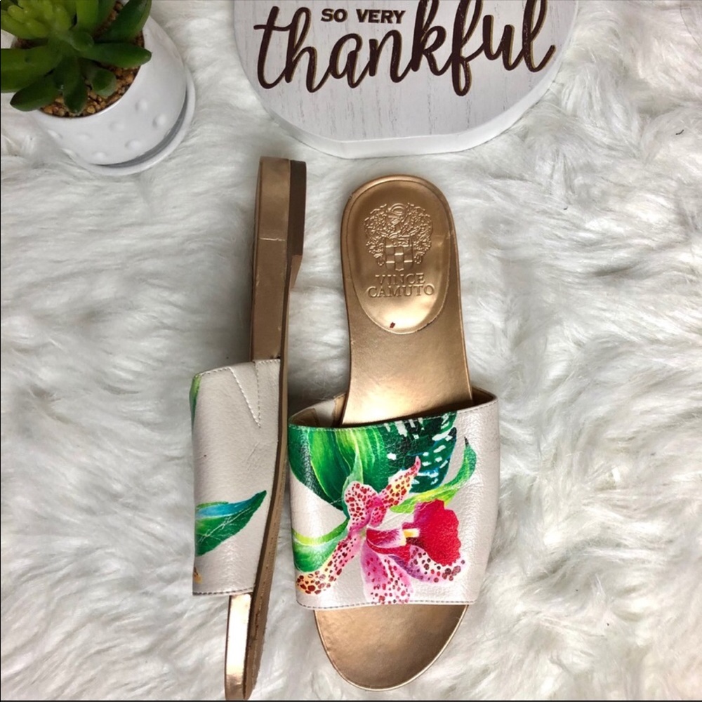 vince camuto orchid blush pink flower flat sandal - Picture 7 of 12